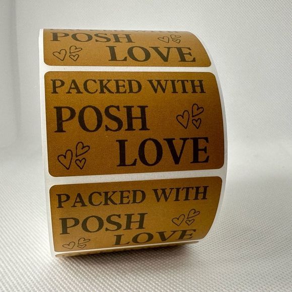 100 Posh Love Stickers | Shipping Supplies | thank you stickers NEW - Picture 2 of 9